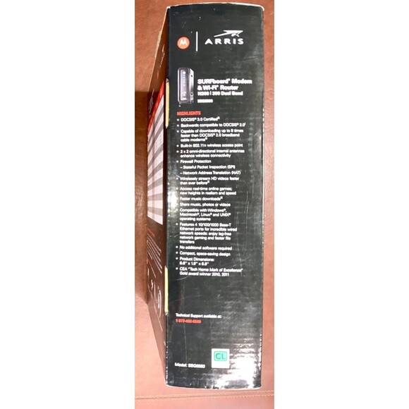ARRIS Cable Modem and Wi-Fi Router Model SBG6580. NEW - Picture 3 of 7